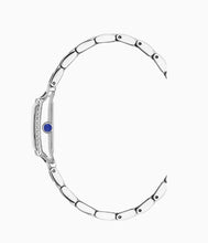 Load image into Gallery viewer, Emily 22x19mm Two-hands Silver-tone White dial with Stones Stainless steel swiss watch
