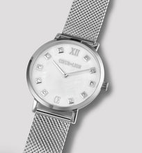 Load image into Gallery viewer, Watch Round Mother-of-Pearl Milanaise Stainless Steel Silver
