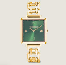 Load image into Gallery viewer, Watch Iconic Cube Statement Glamorous Green gold
