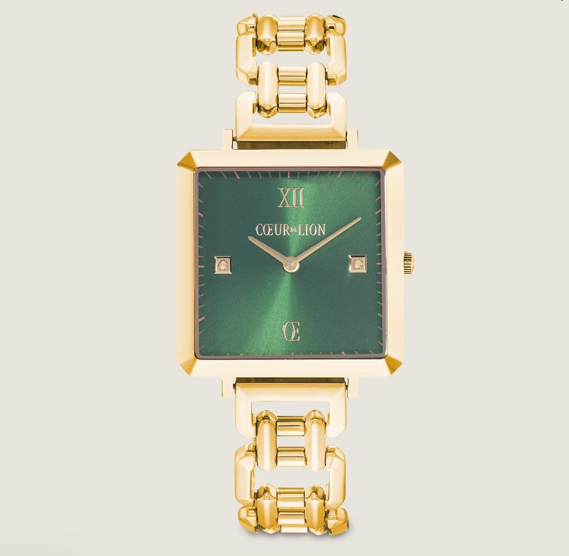 Watch Iconic Cube Statement Glamorous Green gold