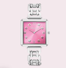 Load image into Gallery viewer, Iconic Cube Statement Watch Viva Magenta silver
