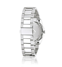Load image into Gallery viewer, AURORA - STAINLESS STEEL WITH BLACK SUNRAY DIAL AND WHITE ZIRCONIA.
