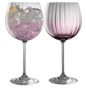 ERNE GIN AND TONIC GLASS PAIR AMETHYST