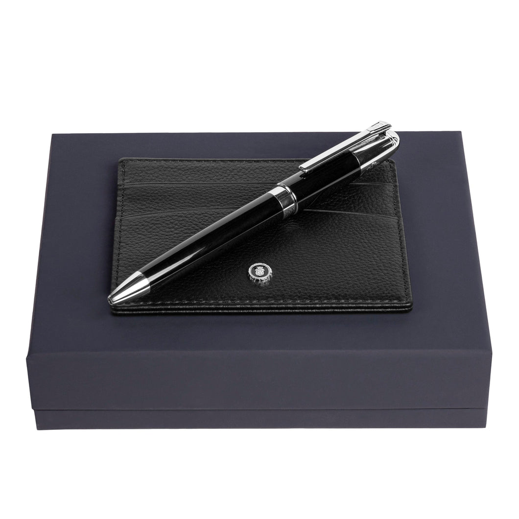 Festina Black Ball Point Pen and Card Holder Set