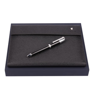 Festina Black Ball Point Pen and A5 Folder Set