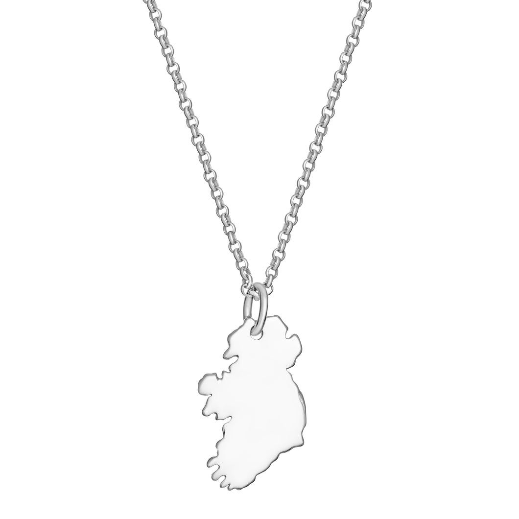 Sterling Silver Map of Ireland