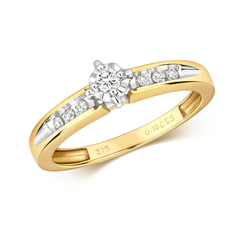 9ct diamond on sale ring price