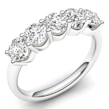 Load image into Gallery viewer, 9ct White Gold Diamond 5 Stone Ring
