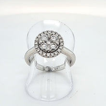 Load image into Gallery viewer, 18ct White Gold Ring set with 29 Round Diamonds in a Halo setting
