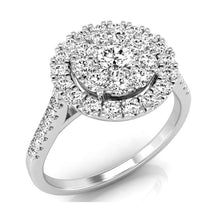 Load image into Gallery viewer, 9ct White Gold Diamond Set Halo Cluster Ring
