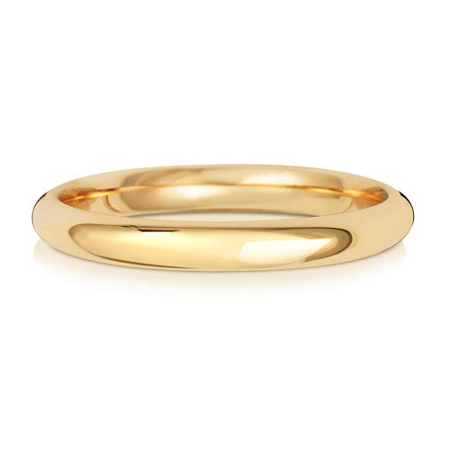 9CT Yellow Gold Traditional Court Wedding Ring