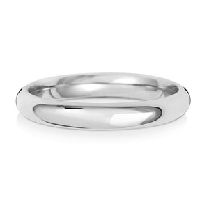 18CT White Gold Traditional Court Wedding Ring