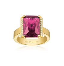Load image into Gallery viewer, RING ROCCANOVA X-GRANDE - 18K GOLD PLATED, WITH PINK AND WHITE ZIRCONIA
