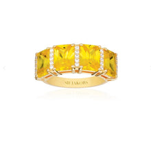 Load image into Gallery viewer, RING ROCCANOVA ALTRO QUATTRO - 18K GOLD PLATED, WITH YELLOW AND WHITE ZIRCONIA
