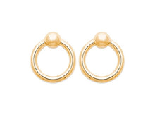 Load image into Gallery viewer, 18K Yellow Gold Plated Open Circle Stud Earrings
