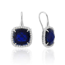 Load image into Gallery viewer, Waterford Crystal Sapphire Earrings.

