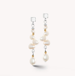 Dancing Freshwater Pearls Earrings Bicolor