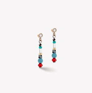 Sparkling Dot Gemstone earrings multicolour vintage
