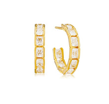 Load image into Gallery viewer, EARRINGS ROCCANOVA CIRCOLO - 18K GOLD PLATED, WITH WHITE ZIRCONIA
