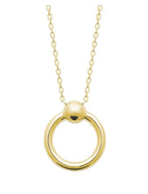 Load image into Gallery viewer, 18K Yellow Gold Plated Open Circle Necklace
