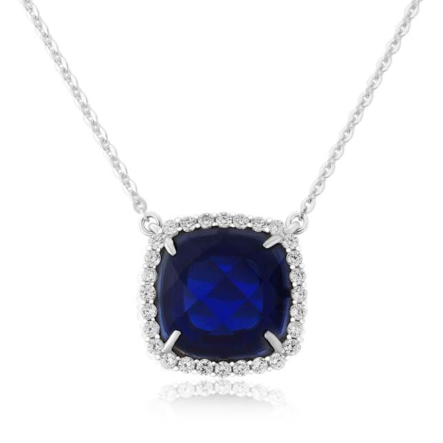 Waterford Crystal Sapphire Necklace.