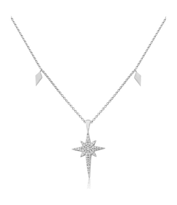 Waterford Crystal Sterling Silver Shooting Star Pendant.