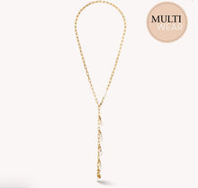 Load image into Gallery viewer, Modern chain necklace with freshwater pearl charms gold
