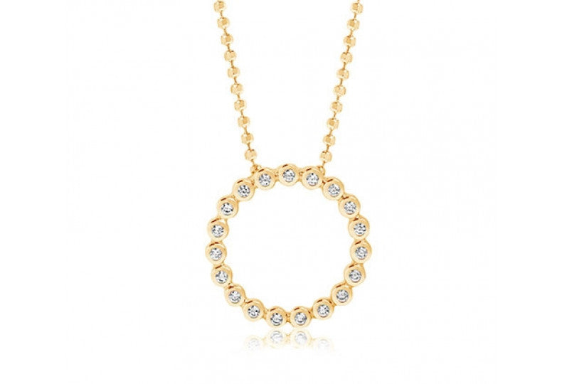 Sif Jakobs Necklace Biella Grande 18K Gold Plated With White Cubic Zirconia