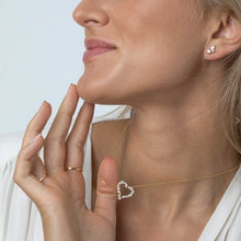 Load image into Gallery viewer, NECKLACE ADRIA AMORE - 18K GOLD PLATED, WITH FRESHWATER PEARL AND WHITE ZIRCONIA
