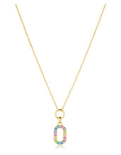 Load image into Gallery viewer, NECKLACE CAPIZZI PICCOLO - 18K GOLD PLATED, WITH MULTICOLOURED ZIRCONIA

