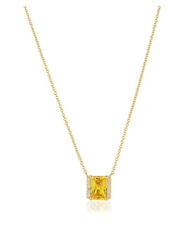 NECKLACE ROCCANOVA X-GRANDE - 18K GOLD PLATED, WITH YELLOW AND WHITE ZIRCONIA