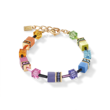 Load image into Gallery viewer, Coeur De Lion multicolour rainbow gold bracelet.
