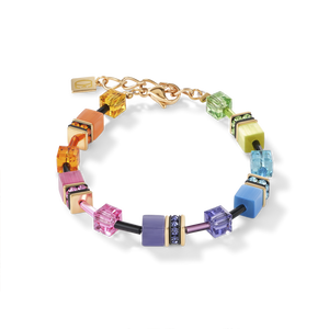 Coeur De Lion multicolour rainbow gold bracelet.