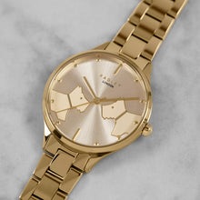 Load image into Gallery viewer, Radley Yellow Gold Printed  round Face Watch.
