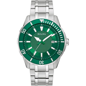 Bulova Stainless Steel Men's Green Dial Watch