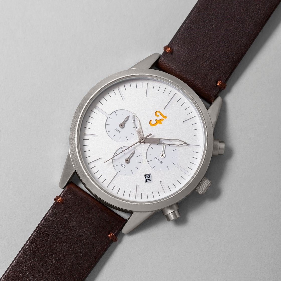 Farah Chrono Watch With Leather Strap – Bramley's Jewellers