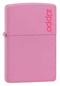 Matte Pink Zippo Lighter with Logo