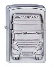 Load image into Gallery viewer, Brushed Chrome, King Of The Road Zippo Lighter
