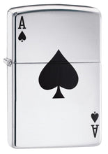 Load image into Gallery viewer, High Polish Chrome Simple Spade Zippo Lighter
