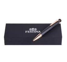 Load image into Gallery viewer, Festina Chrono Bike Chrome Plated Blue and Rose Gold Ballpoint Pen
