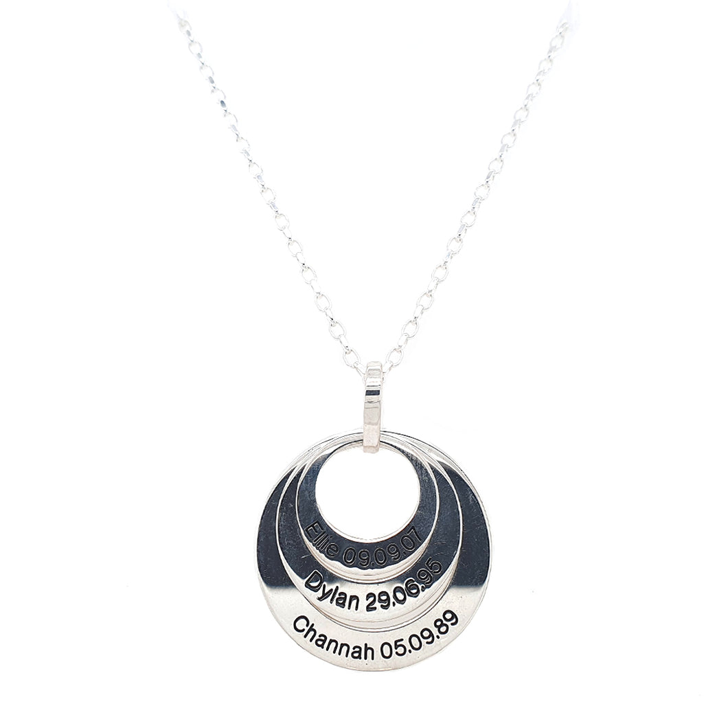 Sterling Silver 3 Lawyer Circle That Can Be Engraved
