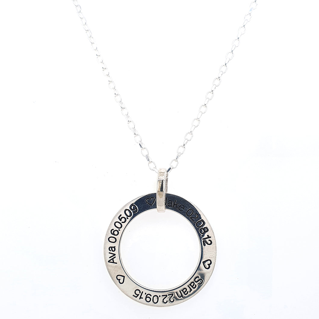 Sterling Silver Single Circle That Can Be Engraved