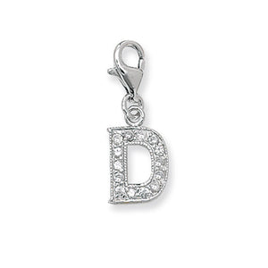 Sterling Silver Cubic Zirconia Set Initial "D"